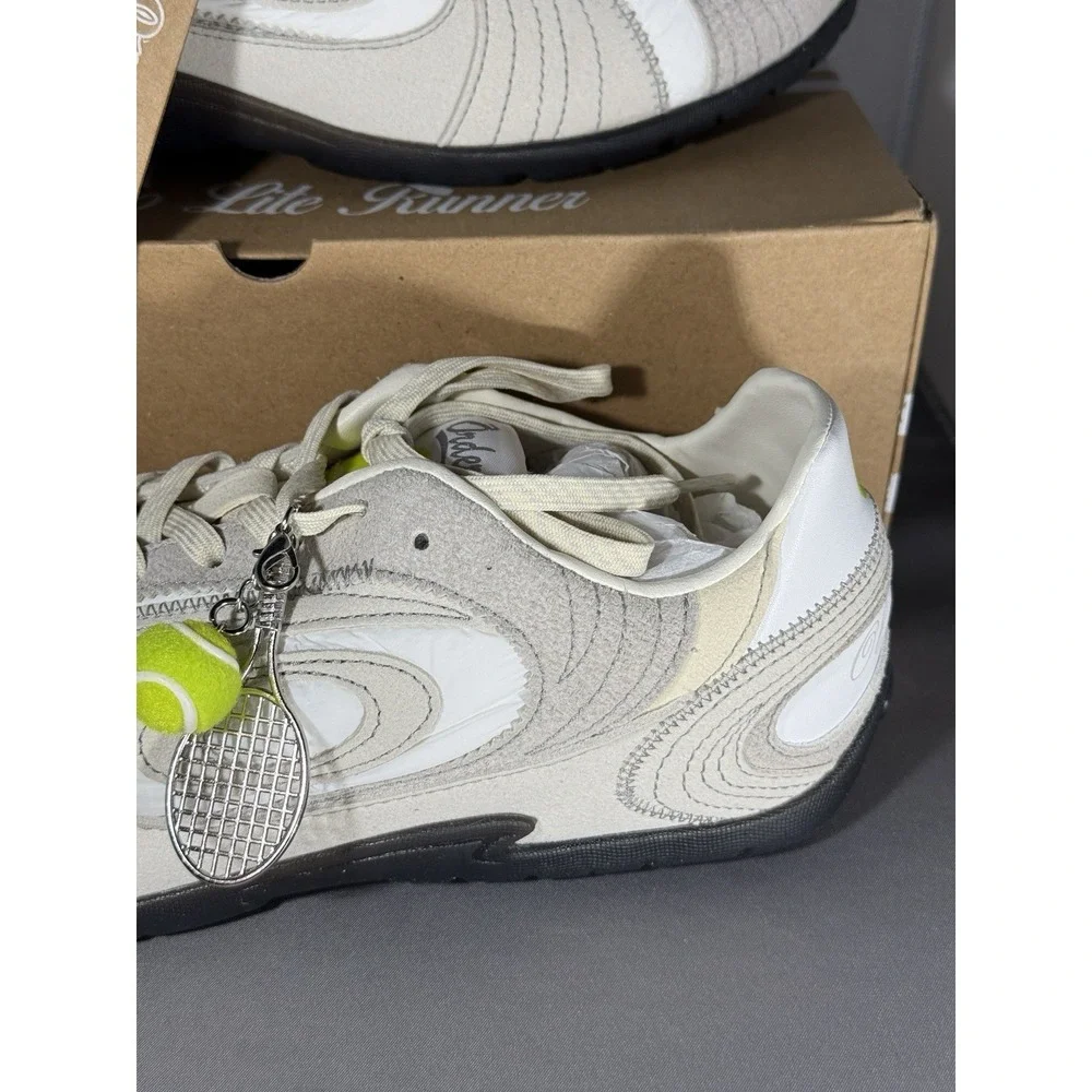 OLD ORDER Turbo Lite 2.0 Tennis Beige Shoes Size 8.5 2000's Y2K Style